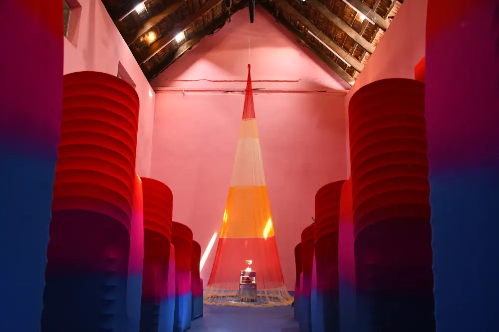 Amma Studios' Church of Palm at the last Kochi-Muziris Biennale. Photo Courtesy Naveed Ahamed @monsoonculture